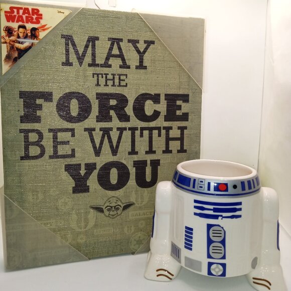 Star wars holiday gift set with nwt Force art and Pre-owned R2D2 Mug - Picture 13 of 16